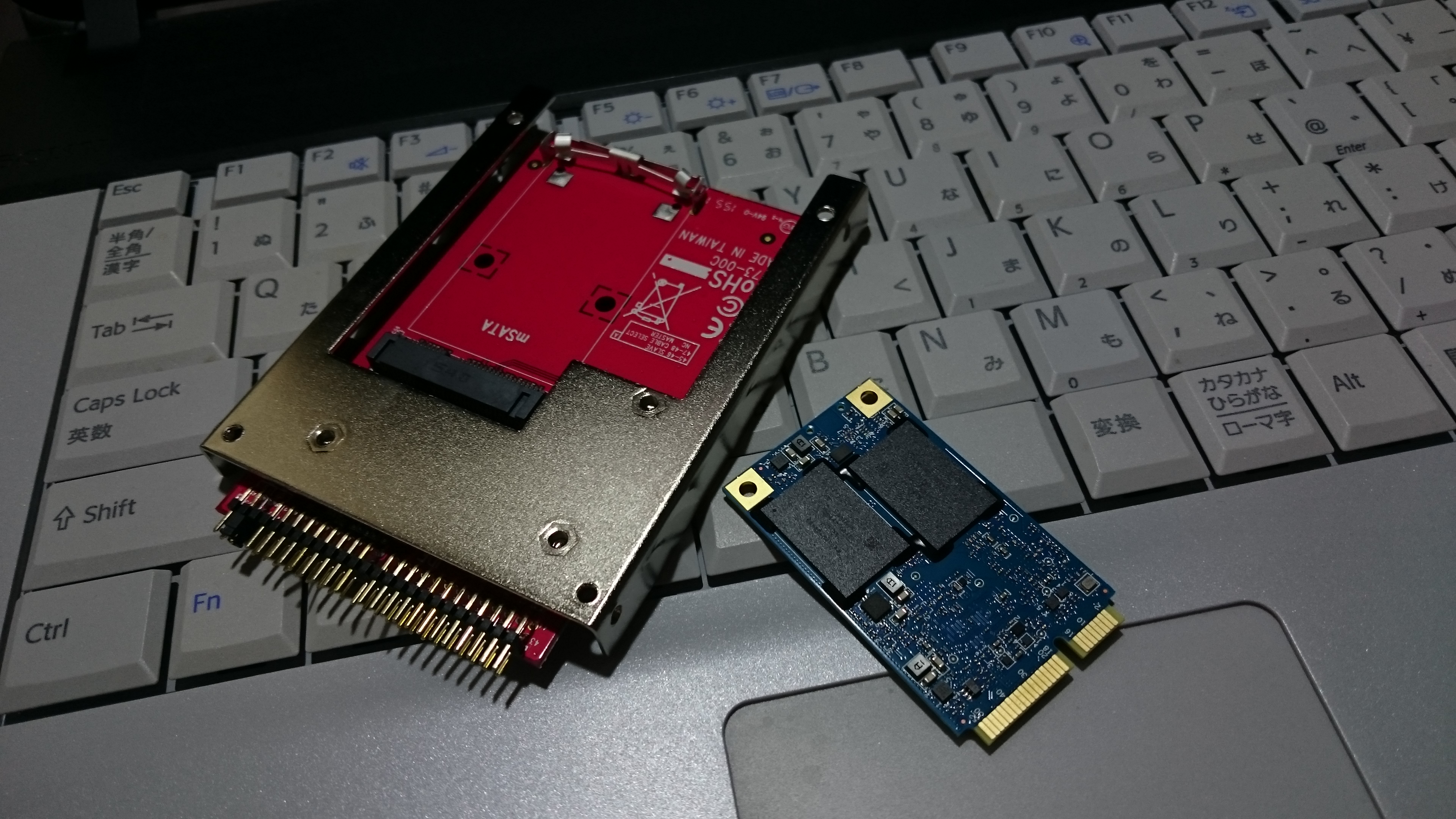 mSATA SSD256GB +IDE変換アダプター 2.5インチ